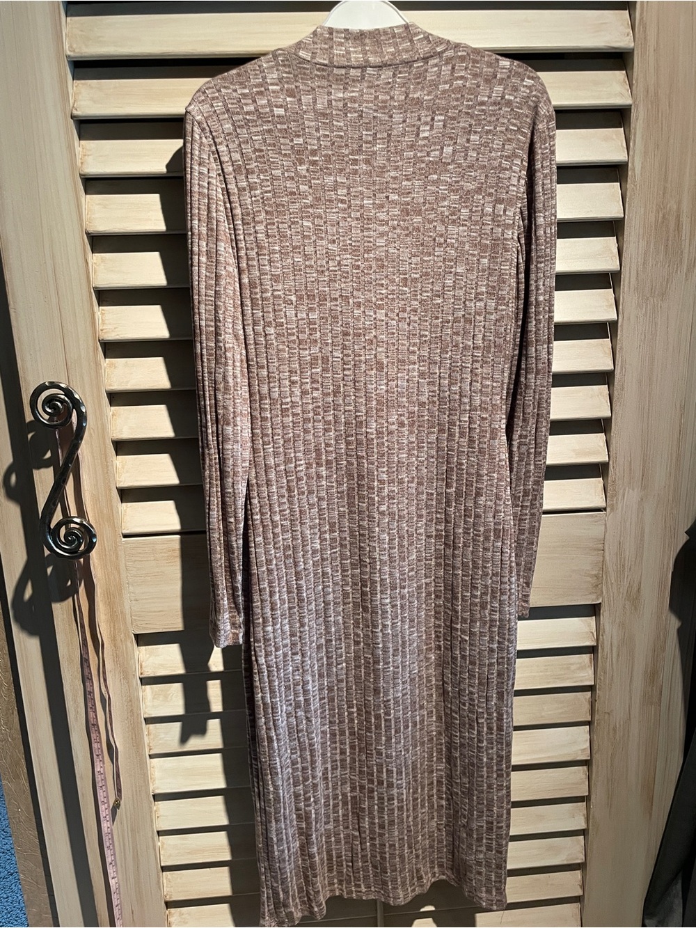 Guillaume - 2 pc Knit Mock Neck Dress + Matching Duster Set - SzM - Picture 11 of 16